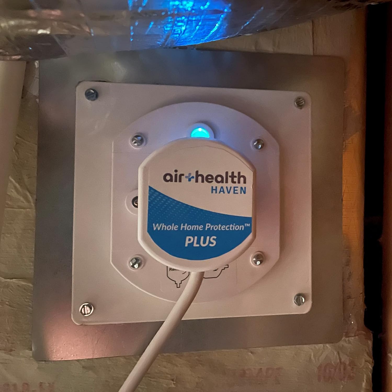 Air Health Haven Plus HVAC Air Purifier | 16' UV-C Light, PCO Technology and Carbon Filtration | for Germs, VOCs, Odors | Easy DIY Installation