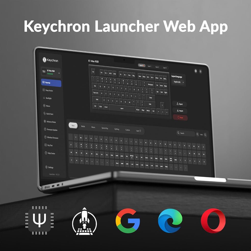 Keychron K1 Max Ultra-Slim Wireless Mechanical Keyboard, 80% TKL Layout Bluetooth/2.4 GHz/Wired Keyboard with Low-Profile Gateron Banana Switch, Hot-Swappable, RGB Backlit QMK for Mac Windows Linux