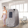 Portable Sauna, Steam Sauna Full Body, Newly Upgraded Large Space Sauna, Quick-Folding Sauna Spa Tent, Includes 4L Steamer(31.49 x 31.49 x 55.11inch, Grey)