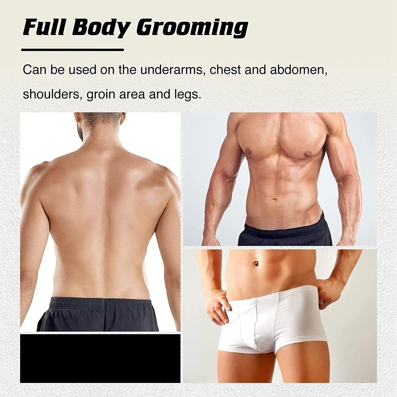 Hair Clippers for Men, Body Hair Trimmer Groin Rechargeable Ball Shaver Men Pubic Electric Beard Groomer Wet Dry