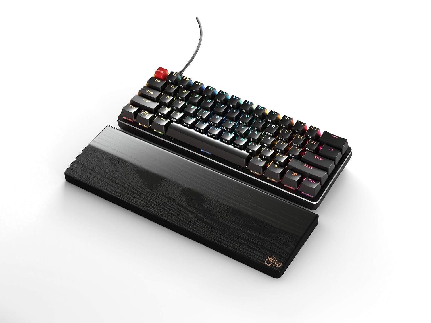 Glorious Custom Gaming Keyboard - GMMK 60% Percent Compact - USB C Wired Mechanical Keyboard - RGB Hot Swappable Switches & Keycaps - Black Metal Top Plate