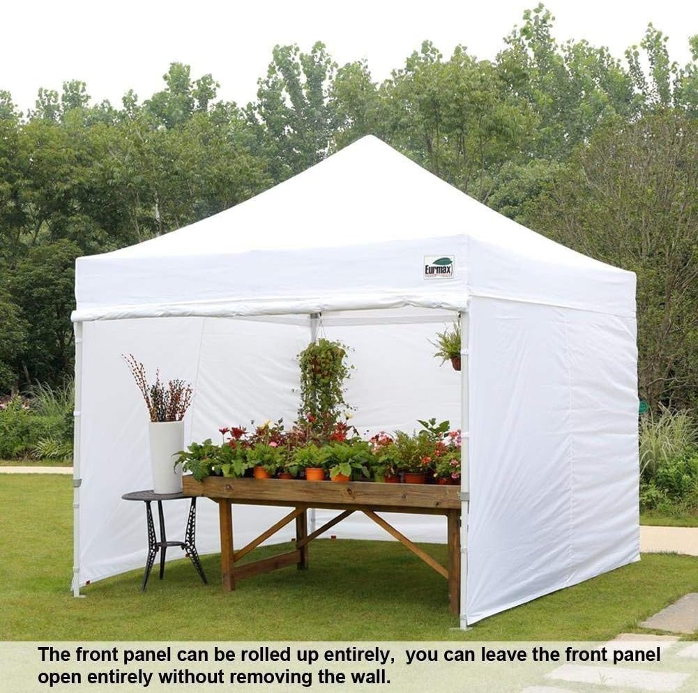 Eurmax USA 10x10 Pop Up Canopy Tent,Commercial Tent with Patented No-Tip Rolling Bag,4 Zippered Removable Walls,UV & Water Resistant Canopy Top,Heavy Duty Outdoor Gazebo,Instant Shelter(Navy Blue)