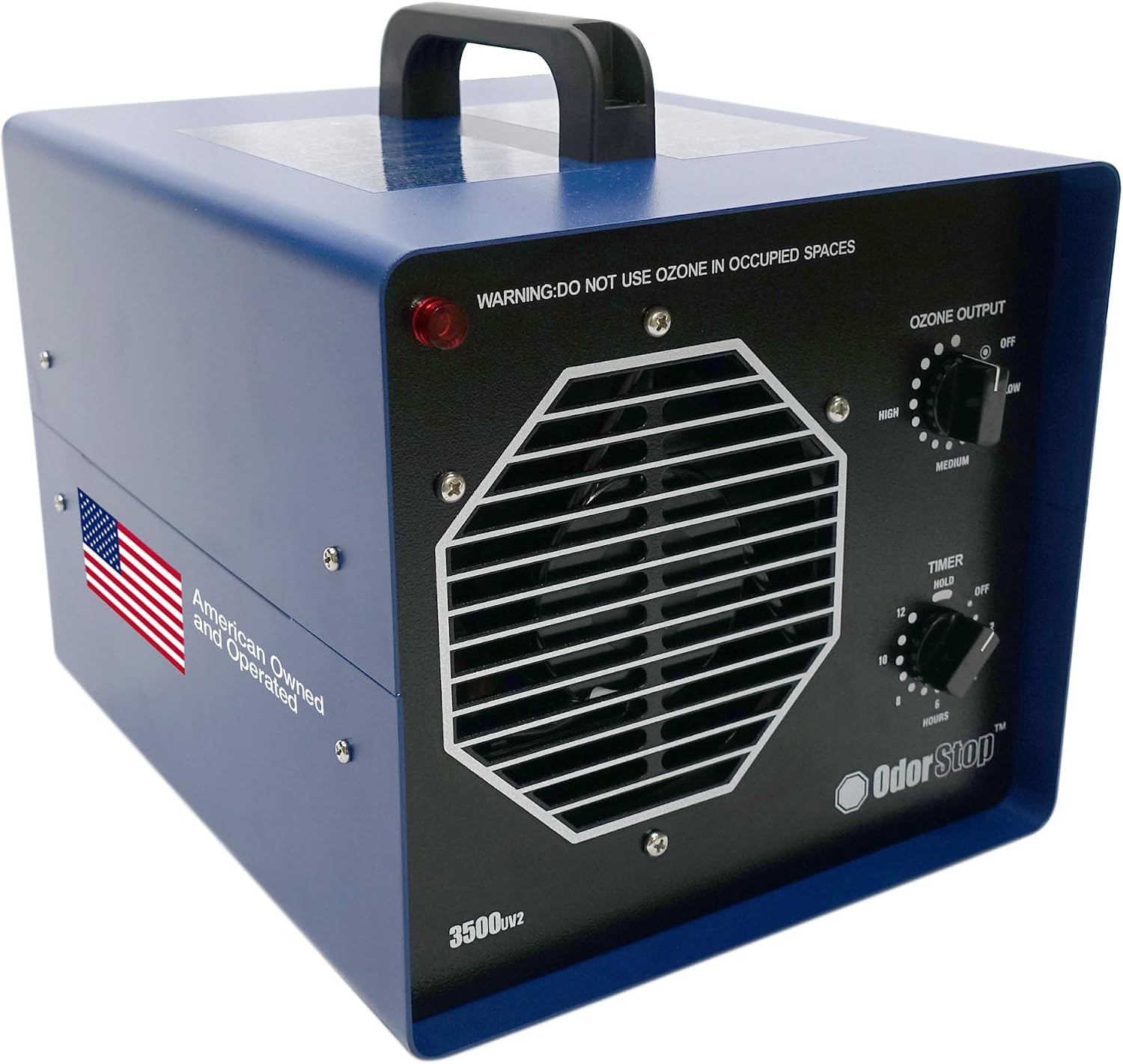 OdorStop OS3500UV2 Professional Grade Ozone Generator/UV Air Purifier for Areas of 3500 Square Feet+, For Deodorizing and Purifying Medium to Large Spaces Such as Homes and Offices