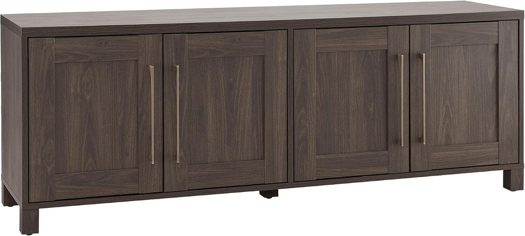 Henn&Hart Rectangular TV Stand for TV's up to 80' in Alder Brown, TV Stands for the Living Room