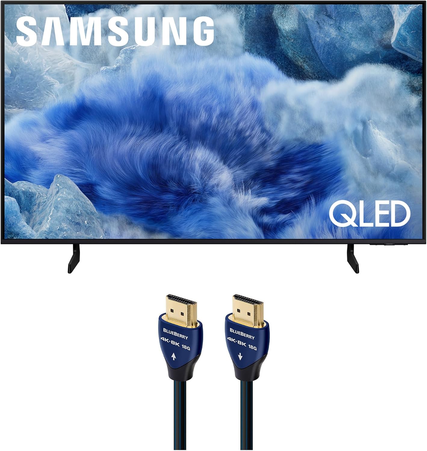Samsung QN43Q8FAAFXZA 43 Inch Class QLED Q8F 4K Vision AI Smart TV with an AudioQuest Blueberry 1.5M 18G 4K-8K HDMI Digital Cable (2025)