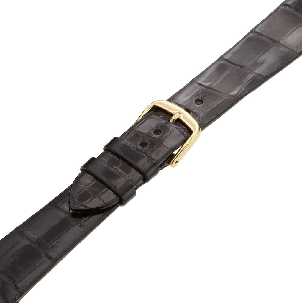Hadley-Roma Men's MS2009RA-170 17-mm Black Genuine Alligator Leather Watch Strap