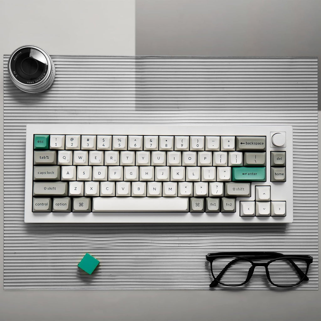 Keychron Q2 Max Wireless Custom Mechanical Gaming Keyboard, QMK/VIA Programmable Knob 2.4 GHz/Bluetooth 5.1/Wired, 65% Compact RGB Hot-Swap with Gateron Banana Switch for Mac Windows Linux - White