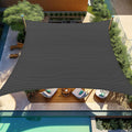 Shade&Beyond Custom 06'x10' Sun Shade Sail Canopy Rectangle UV Block Breathable Curved Sunshade for Backyard Yard Deck Outdoor Facility and Activities, Dark Grey (We Make Custom Size)
