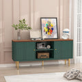 ARTPOWER 55' Fluted TV Stand, Mid Century Modern Green TV Stand for 55/60/65 inch TV, Entertainment Center with Storage, Television Stands, TV Console, Media Console for Living Room, Bedroom (Green)