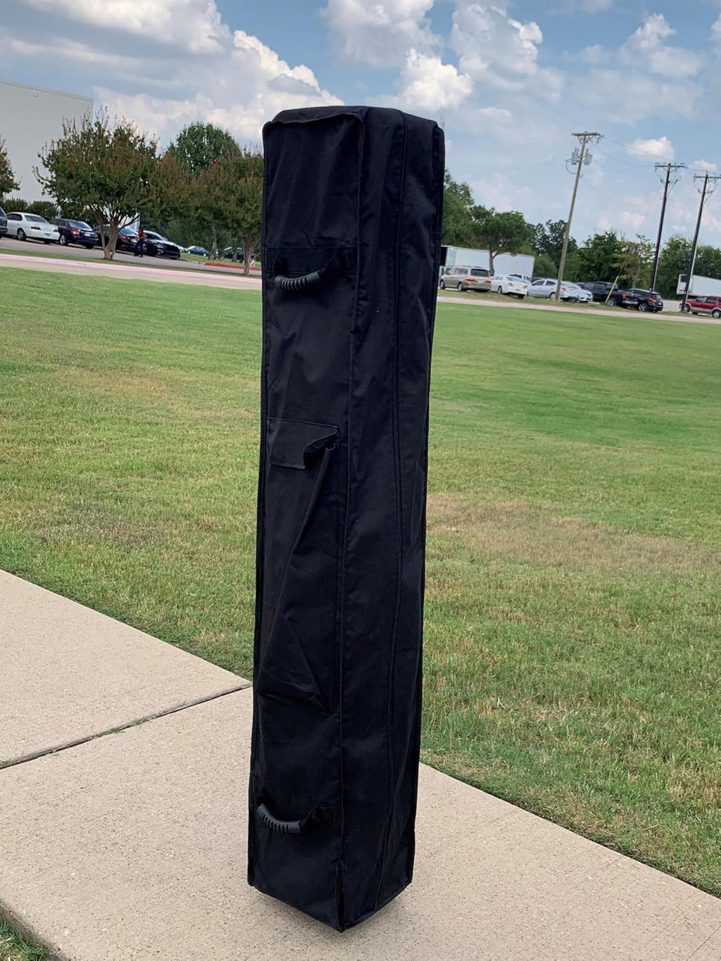 10'x15' DW Model Ez Pop up Canopy Party Tent Instant Gazebos 100% Waterproof Top with 4 Removable Sides +Wheel Bag+ 4 Sand Bags by Delta Canopies (10'x15' Black Flame)