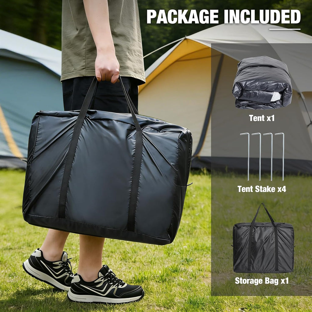 REDCAMP Canopy Camping Tent for Pop Up Canopy Tent, Inner Tent Converts Straight Leg 10'x10' or 10'x20' Canopy into Camping Tent, Fits 4-6 Person(Frame/Shelter NOT Included)