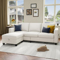 Youmumeub Sectional Couches for Living Room - Convertible Sofa and Storage Bench,79''Modern Corner Configuration,Suitable for Living Room, Apartment, Bedroom and Office-Beige