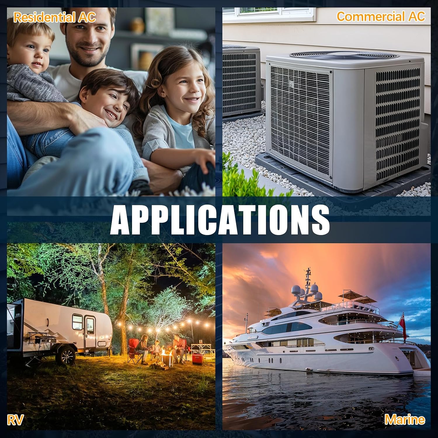 16-32A Soft Start Module for 4-7 Ton Residential HVAC Air Conditioners, Reverse Motor Protection, AC Soft Start Kit Replace for Generator System