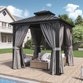 8 Ft. W X 8 Ft. D Patio Gazebo with Double Roof