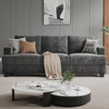 COPIAE 89 Inch Sofa with Extra Deep Seats Oversize,3 Seater Sofa for Living Room, Modern Couch and Sofa, Comfy Armrests and Seats and Backrests, Easy Installation,Chenille Fabric Gray