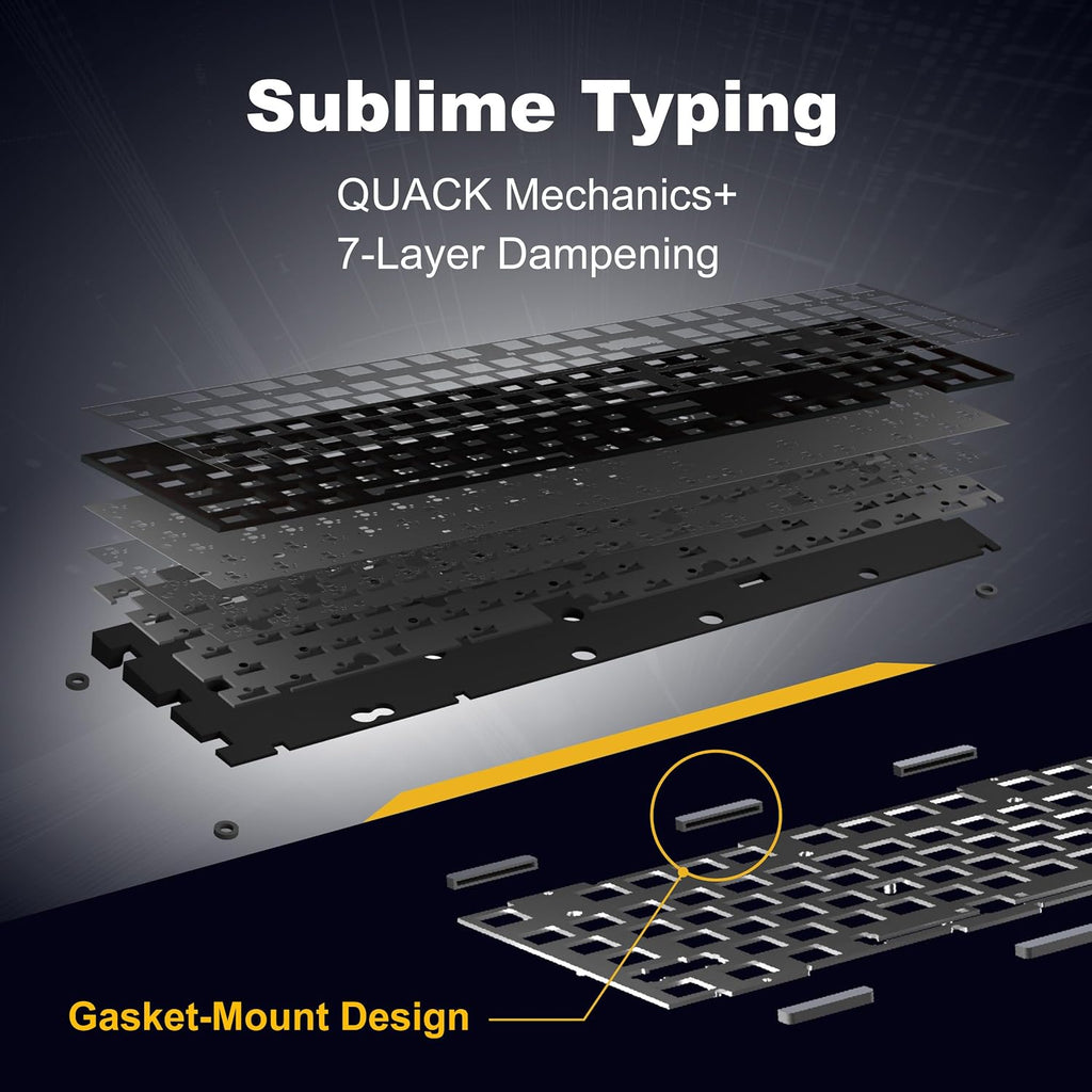 Ducky One X Mini Wireless 60% Inductive Keyboard: Tri-Mode, Rapid Trigger, Linear Inductive Switches, Gasket-Mount Quack Mechanics+ 7-Layer Dampening, High-Density PBT Doubleshot Keycaps, US, White