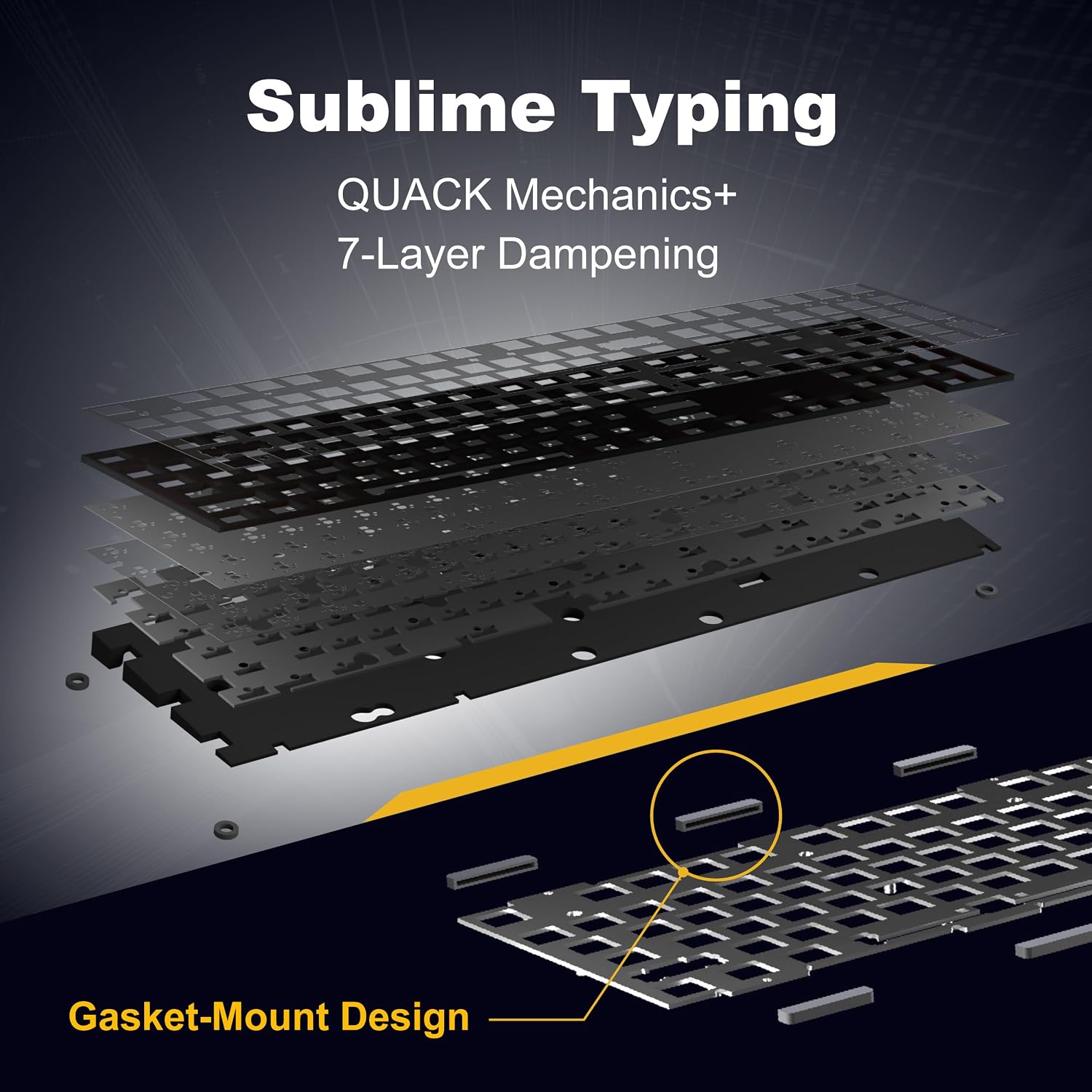 Ducky One X Mini Wireless 60% Inductive Keyboard: Tri-Mode, Rapid Trigger, Linear Inductive Switches, Gasket-Mount Quack Mechanics+ 7-Layer Dampening, High-Density PBT Doubleshot Keycaps, US, White