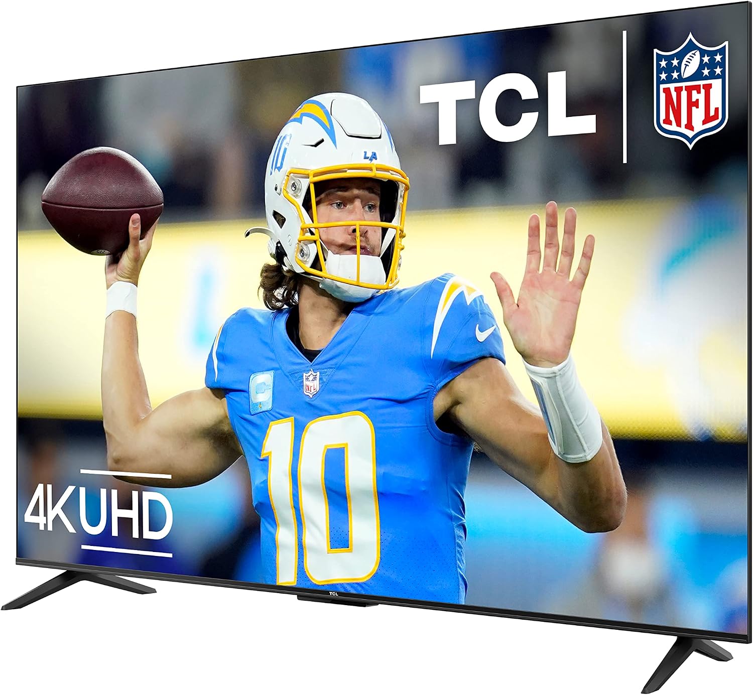 TCL 65-Inch Class S4 4K LED Smart TV with Google (65S450G, 2023 Model), Dolby Vision, HDR Pro, Atmos, Assistant Built-in Voice Remote, Works Alexa, Streaming UHD Television