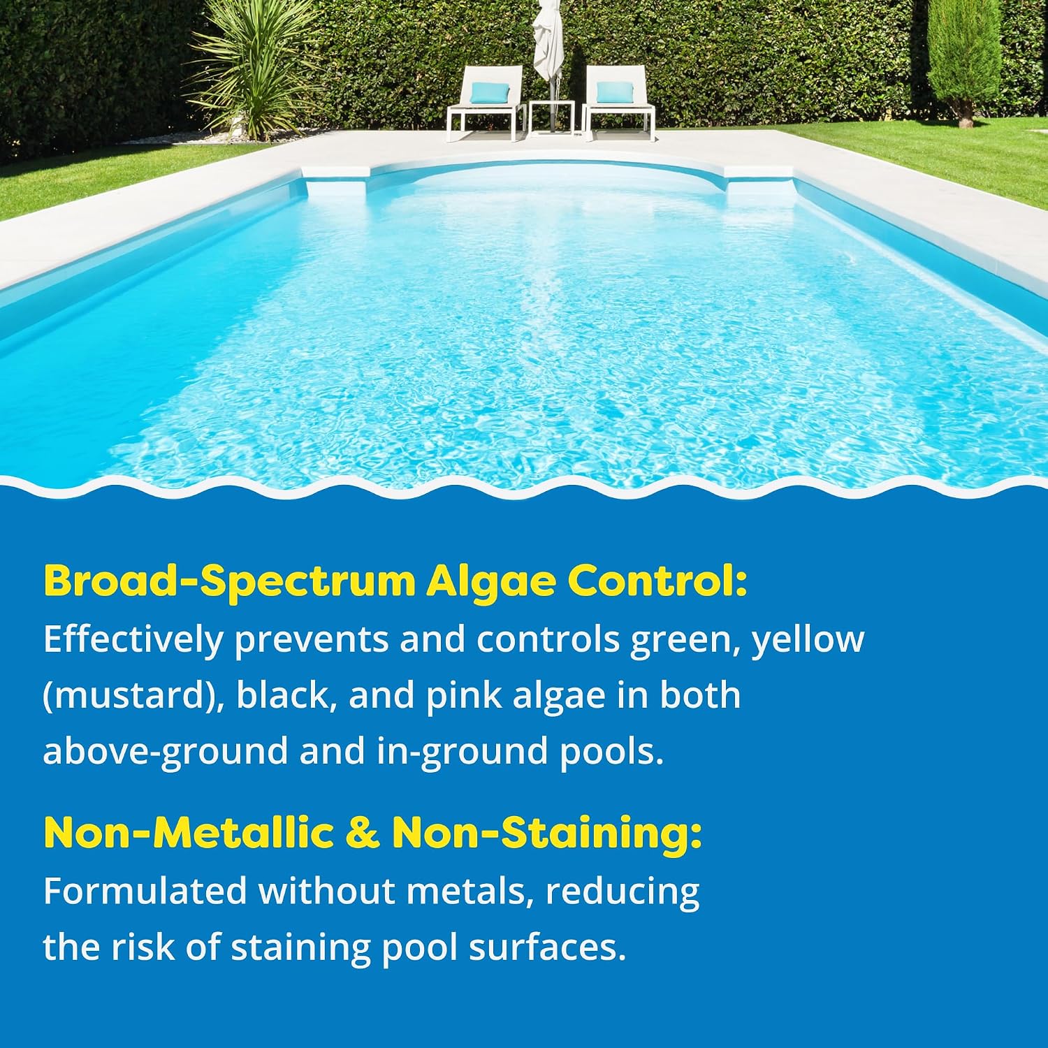 In The Swim Weekly Clear Pool Care Kit – Easy 4-Step Pool Cleaning Bundle with Chlorine Tabs, Algae Preventer, Shock & Clarifier – Keep Your Pool Sparkling - Plus