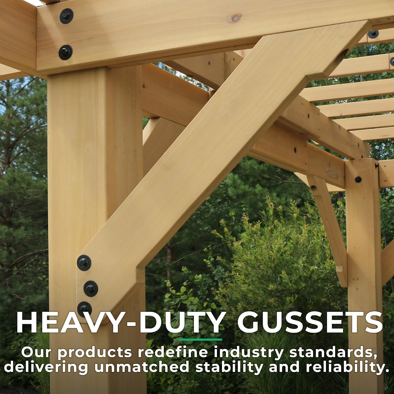 Yardistry 10 x 22 Meridian Cedar Wood Pergola for Patios, Decks, Garden, Backyard, Durable