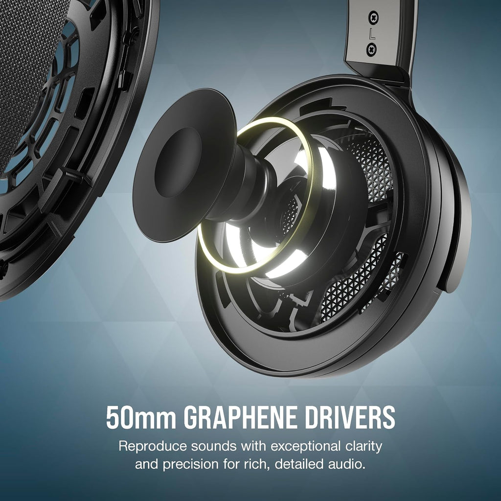Corsair Virtuoso PRO Wired Open Back Gaming Headset - Detachable Uni-Directional Microphone - 50mm Graphene Drivers - 20Hz-40 kHz Frequency Response - Carbon