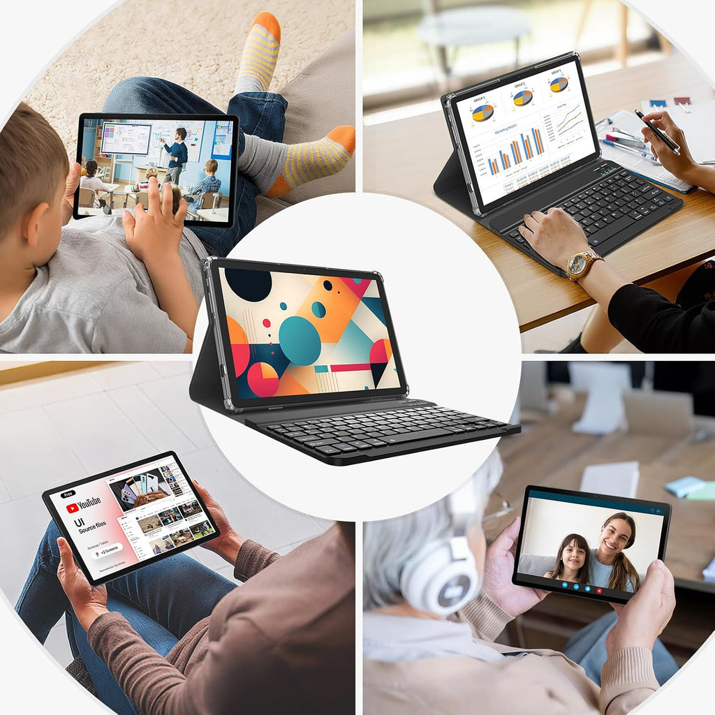Tablet-11 inch Android 16 Tablet,4G Cellular+5G WiFi, Tablets with Keyboard,Pen,Mouse,Case, MTK8786 Octa-Core,20GB 128GB 1TB Expansion, 4G LTE Tableta, 13+8MP Camera, T-Mobile SIM Card Support