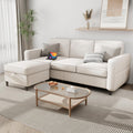 Youmumeub Sectional Couches for Living Room - Convertible Sofa and Storage Bench,79''Modern Corner Configuration,Suitable for Living Room, Apartment, Bedroom and Office-Beige | Reversible Chaise, Washable Covers