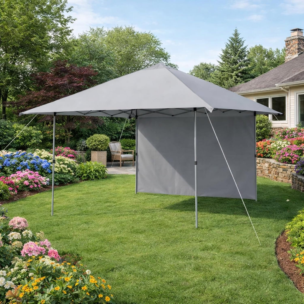 Garden Winds Reinforced RipLock 350 Replacement Canopy Top Cover and Sunshade Compatible with Core 13' x 13' Center Push Up Pop Up Canopy Models 1654628, 40325, 40155 - Slate Gray