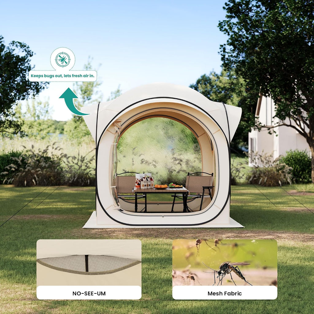 6x6ft Outdoor Gazebo Screen Tent, Bubble Tent for Outside, Mosquito Proof & Sun Shade Canopy, Rainproof Camping Sun Shelter for Sports, Camping, Backyard Parties