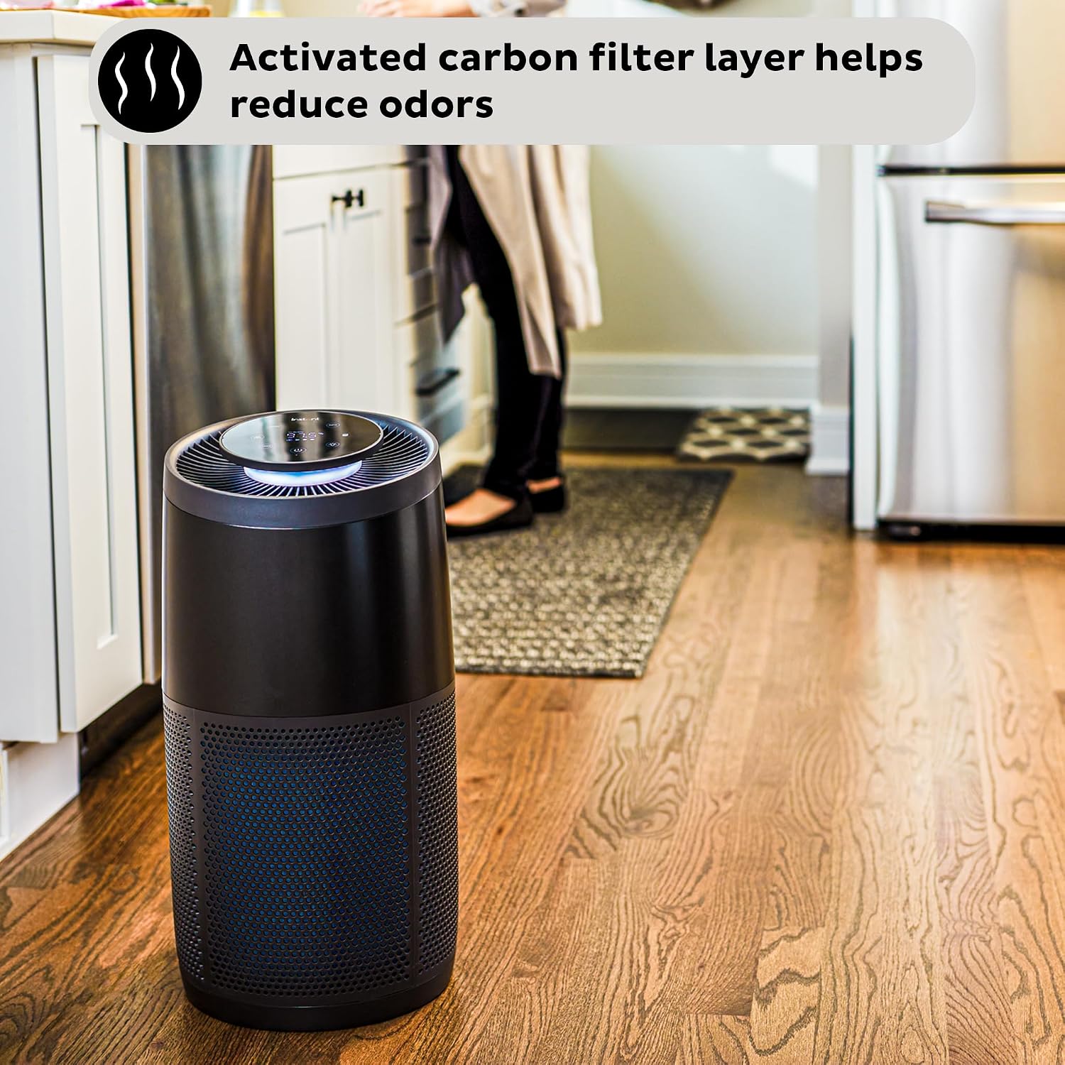 Instant HEPA Quiet Air Purifier From the Makers of Instant Pot with Plasma Ion Technology, Rooms up to 1,940ft2, removes 99% of Dust, Smoke, Odors, Pollen & Pet Hair, for Bedrooms, Offices, Charcoal