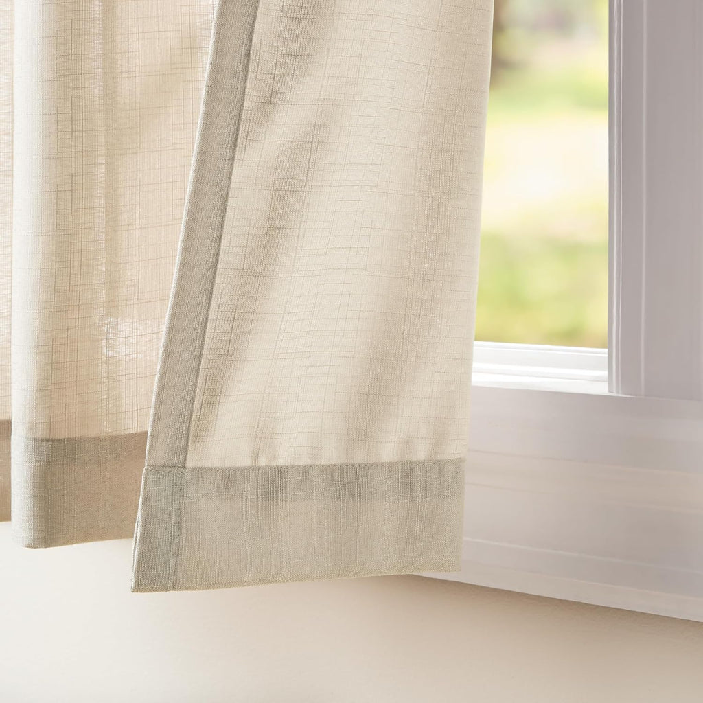 Exclusive Home Loha Linen Grommet Top Curtain Panel Pair, 54'x84', Vintage Linen (Pack of 6)