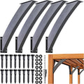 Heavy Duty 45 Degree Angle Support Bracket 2'×4' (Actual: 1.5'×3.2') Wood Beam Support Hardware Degree Post Bracket for Gazebos Pagola Porches 4Pcs