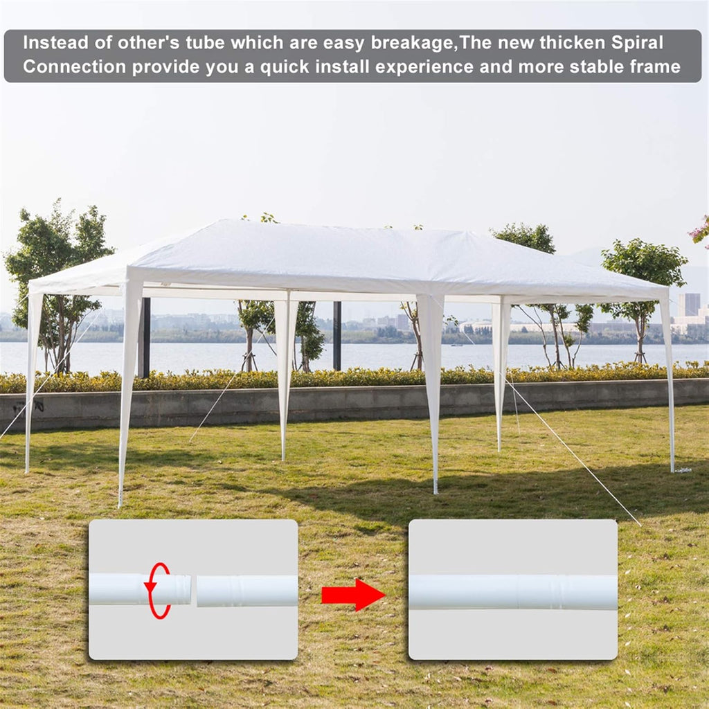 Outdoor Gazebo Canopy Wedding Party Tent Camping Shelter Commercial Instant Shelter Waterproof Tent with Removable Side Walls (Upgrade 10'x20' Four Sides)