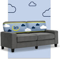 Serta Palisades 73' Track Arm Sofa, Easy Care Polyester, Soft Pillow Back, Pocket Coil Seat Cushions, Removable Covers, Loveseat or Couch for Small Spaces, Living Rooms or Bedrooms, Gray