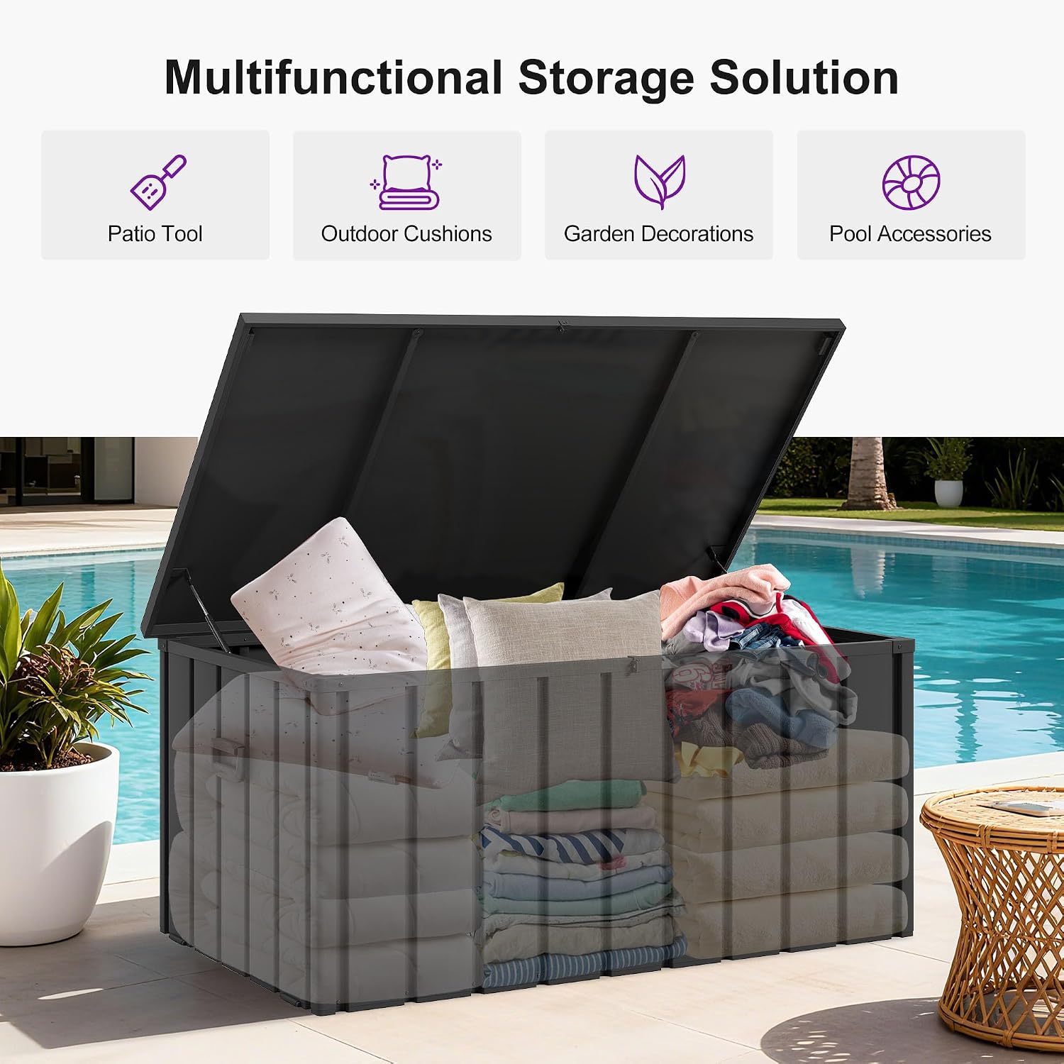 PURPLE LEAF 12' X 14' Patio Hardtop Gazebo Double Top Galvanized Steel Screen Aluminum Outdoor Solarium for Garden Backyard