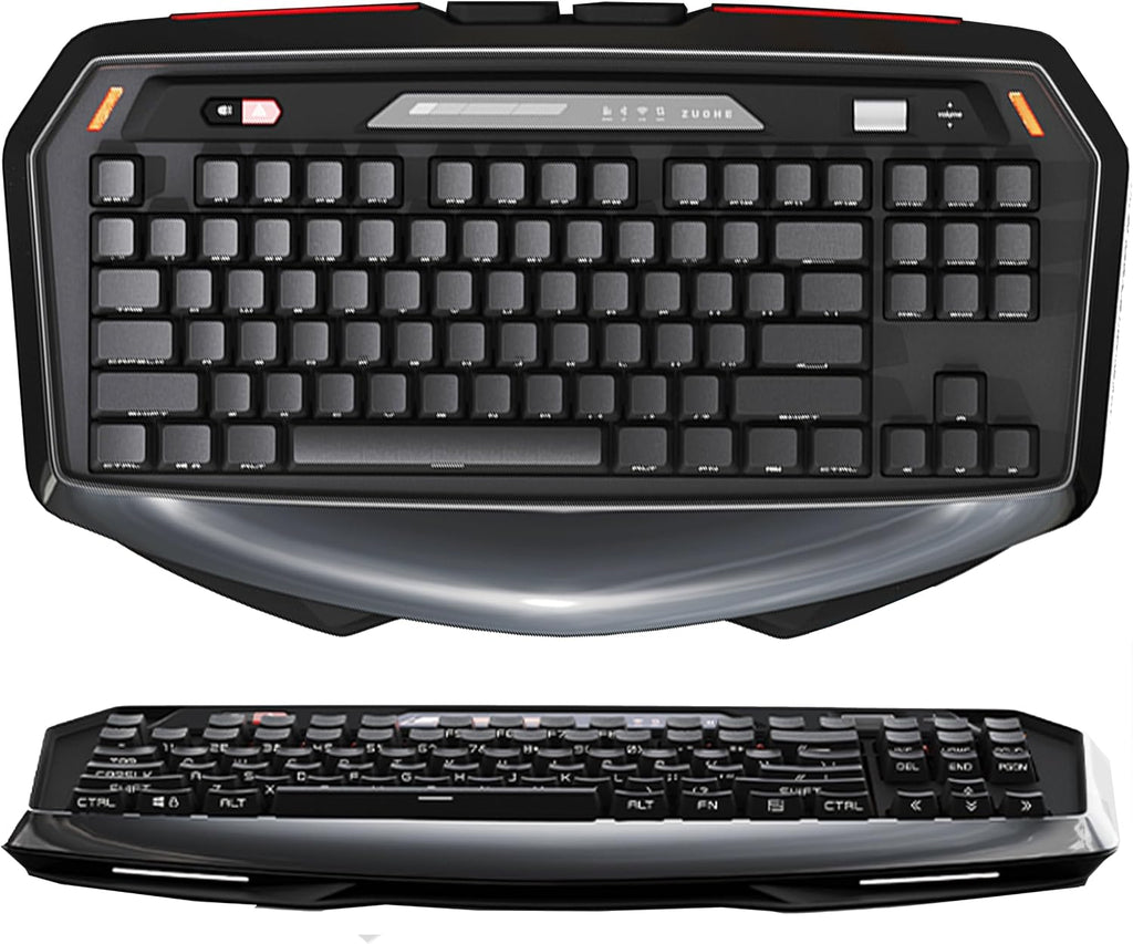 ZORNHER MAX870 Wireless Mechanical Gaming Keyboard,80% Black Custom Creamy Sound Keyboard with Shine Through PBT Keycaps,Pre-lubed Linear Switches,Hot-Swappable,RGB Backlit,2.4GHz/USB-C/BT5.0