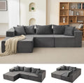 Garvee 108' Comfy Cloud Sectional Couch with Chaise, L Shaped Boneless Sofa | Gray Couches for Living Room, Modular Sofa Couch & Bed, No Assembly Required, (Gray, Left Facing Chaise)