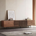 Mid Century Modern TV Stand for 70 Inch TVs, 70.87' Walnut Console with Ample Storage – Stylish Entertainment Center for Living Room or Bedroom