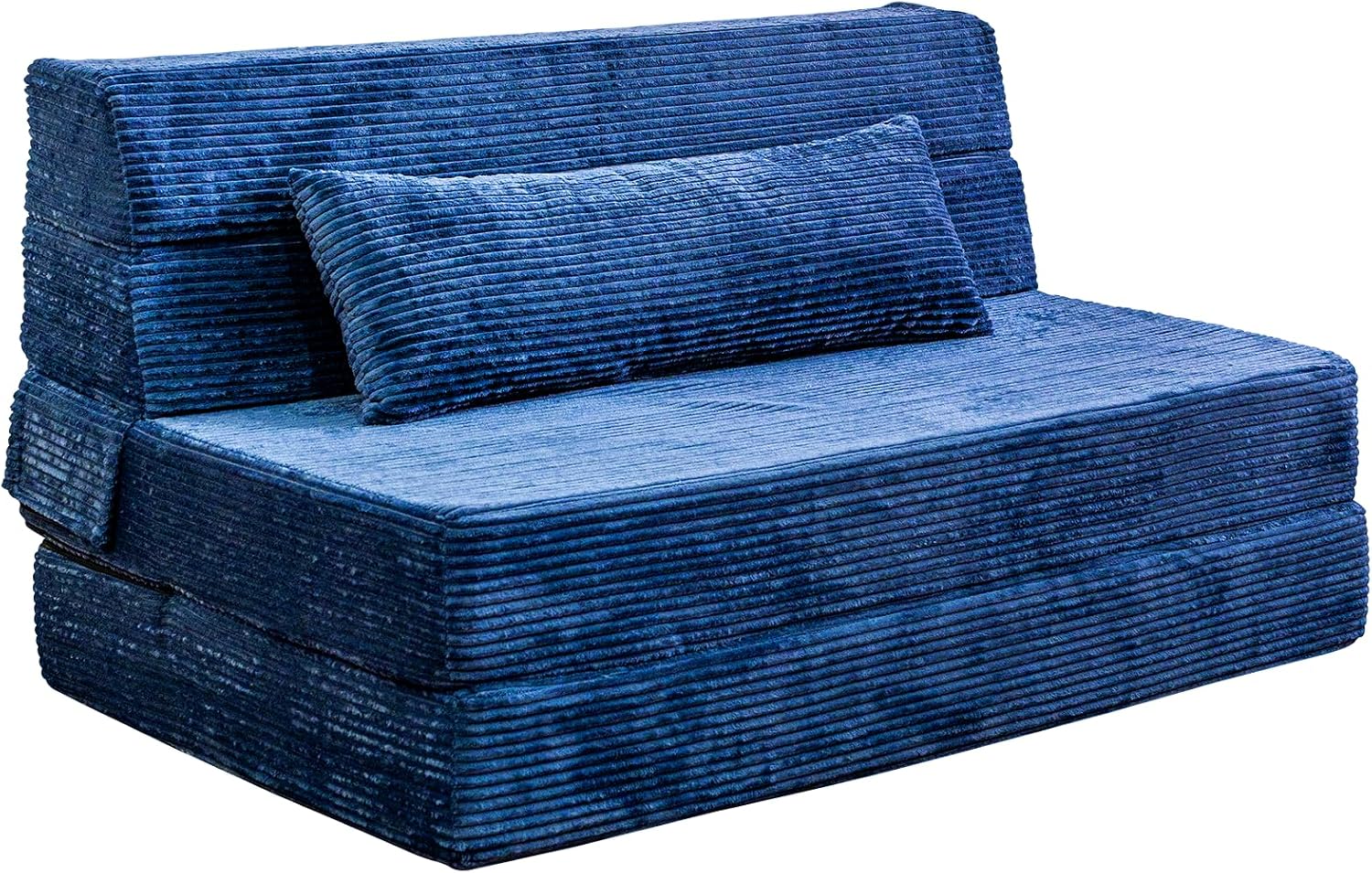 Cvortll Folding Sofa Bed, Convertible Sleeper Chair with Pillow, High Density Memory Foam Fold Out Couch, Foldable Mattress Futon Sofa for Living Room/Dorm/Guest Use/Apartment/Home Office