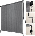 Artpuch Custom Size Outdoor Roller Shade 3' W x 6' H, Cordless Patio Shades Roll Up Outdoor Blinds with 5% Openness Solar Fabric Light Filtering for Porch, Gazebo, Pergola, Grey
