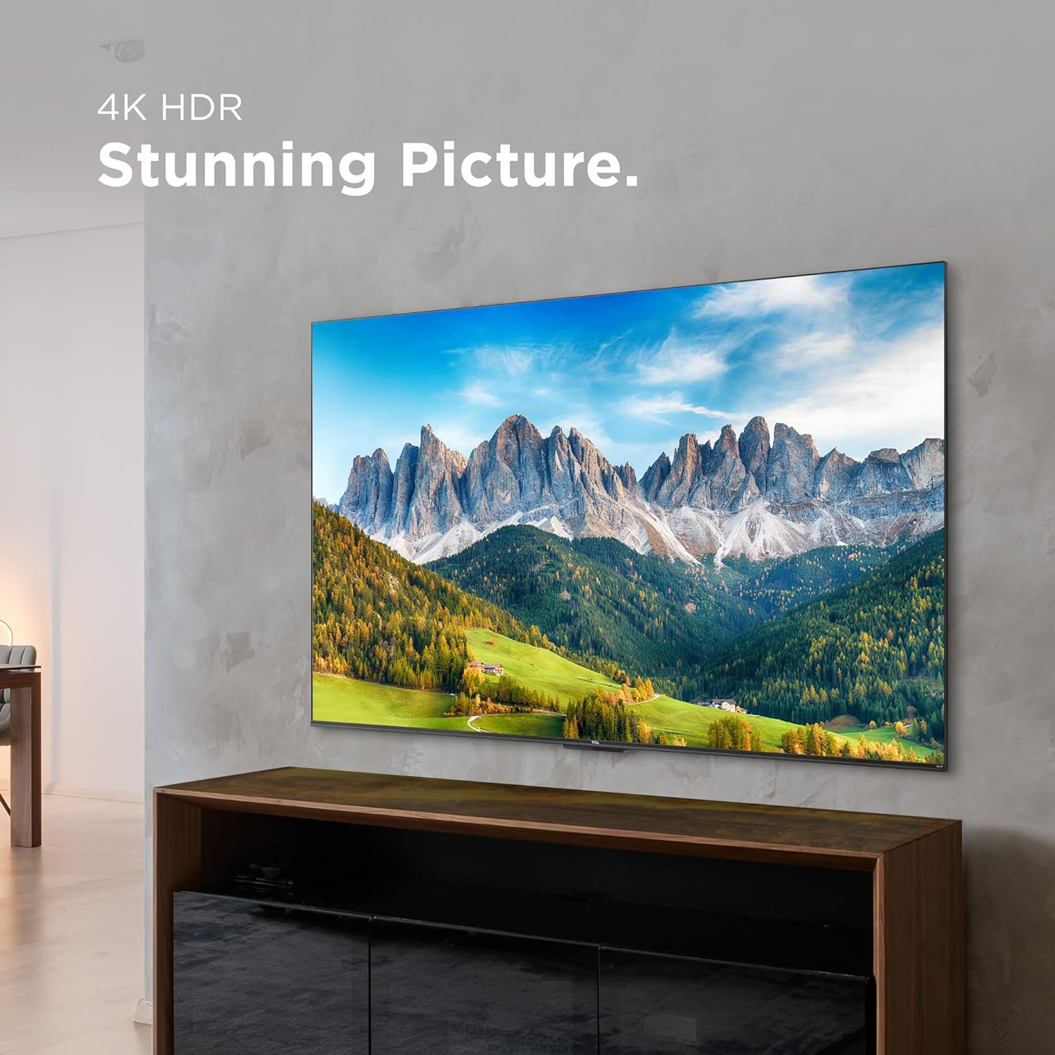 TCL 75' Class 4-Series 4K UHD HDR Smart Roku TV(Wi-Fi, RF, USB, Ethernet, HDM) I - 75S455