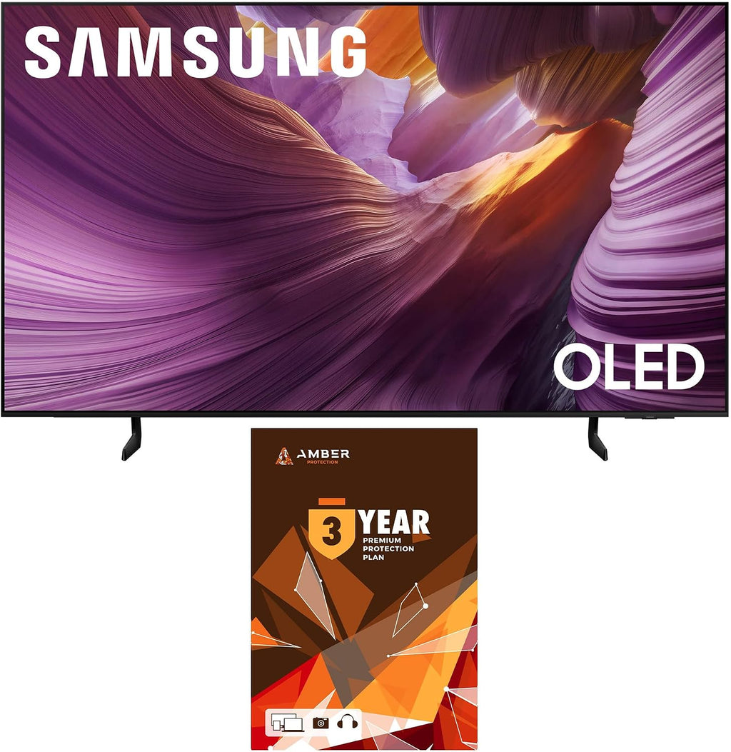 SAMSUNG QN55S85FAFXZA 55 Inch OLED HDR 4K Smart TV with Q-Symphony Pro and 3 Year Amber Protection Plan (2025)