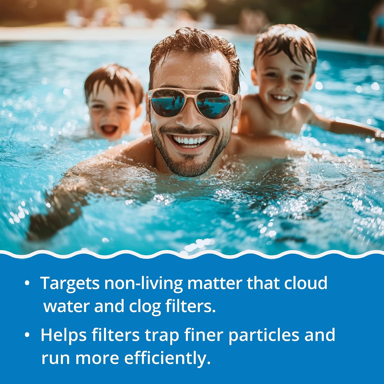 In The Swim Weekly Clear Pool Care Kit – Easy 4-Step Pool Cleaning Bundle with Chlorine Tabs, Algae Preventer, Shock & Clarifier – Keep Your Pool Sparkling - Basic