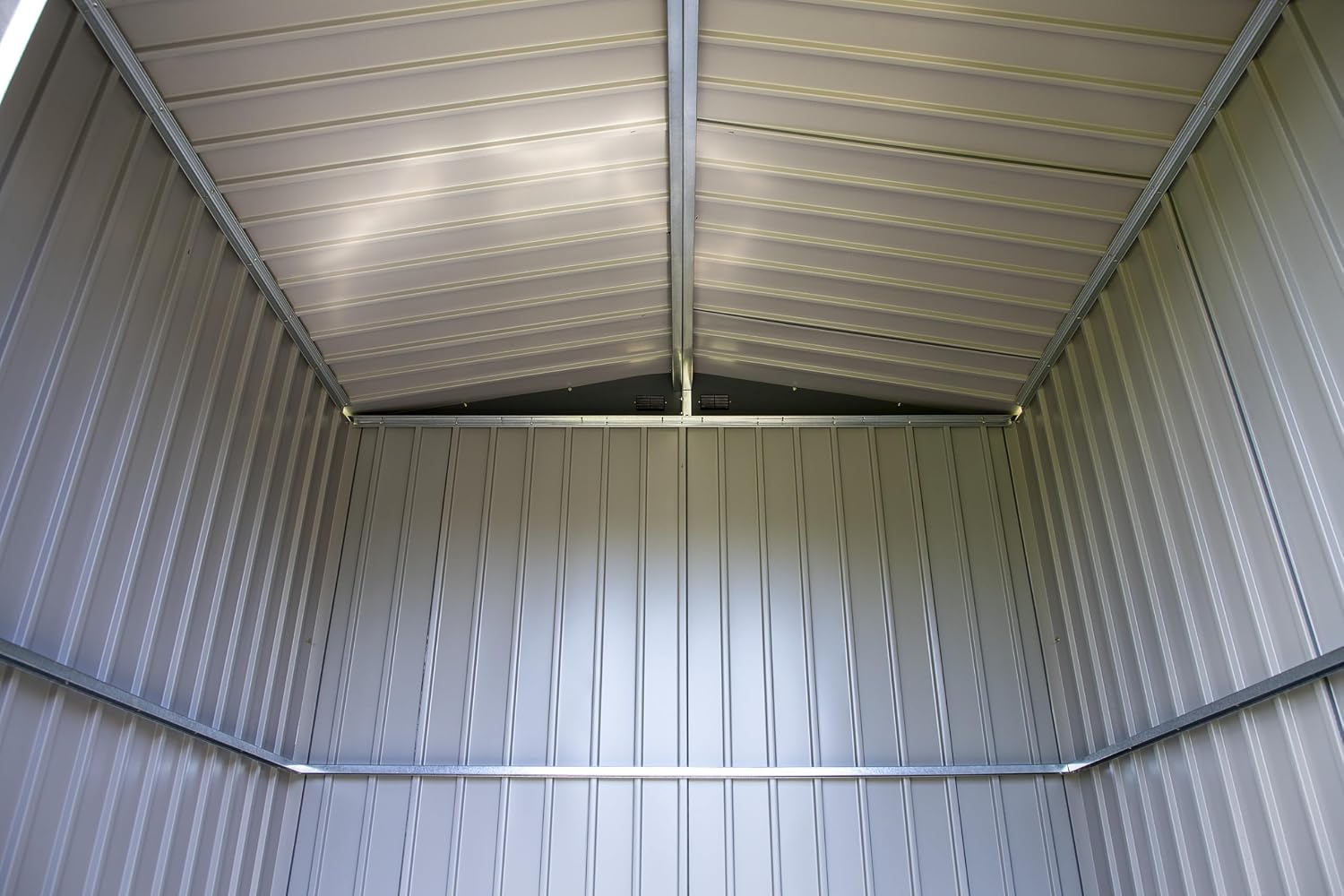 Arrow Shed Elite 12' x 14' Tall Outdoor Steel Storage Shed with High Gable and Lockable Doors Storage Building, Anthracite