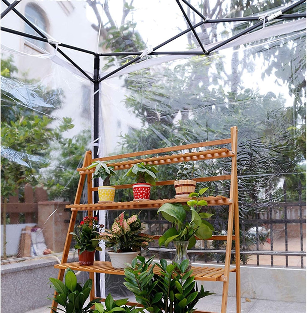GDMING Transparent Pop-up Gazebo, Waterproof Heavy Duty Canopy Tent, PVC Coated Garden Awning for Outdoor Patio Cover, 4 Sizes (Color : Clear, Size : 2x2m)
