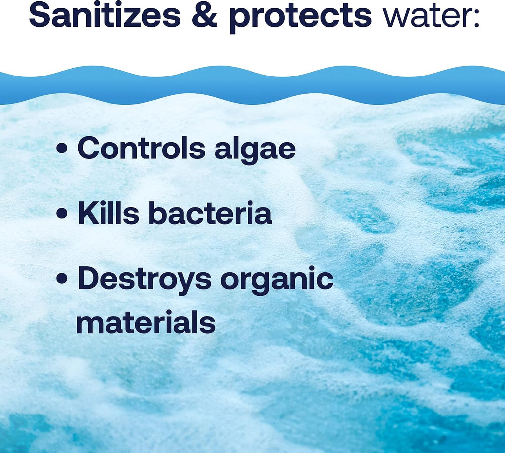 HTH Spa 86134 Clear Chlorinating Sanitizer, Spa & Hot Tub Chemical Controls Bacteria and Algae, 2.25 lbs (Pack of 6)