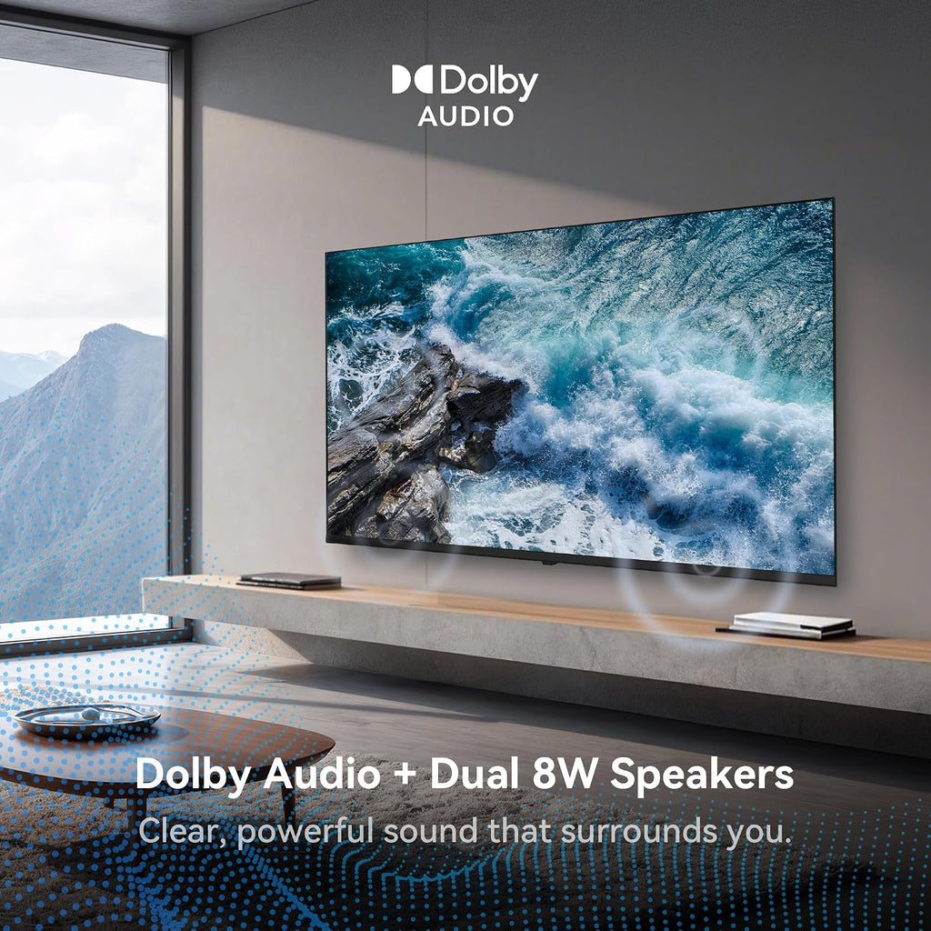 HORION 43 inch Smart TV, 4K UHD LED TV with WebOS 22, Ultra Slim Television with Mega Contrast, HDR10, Dolby Audio - Streaming Live, Bluetooth, Hdmi, WiFi ((P6D Series)