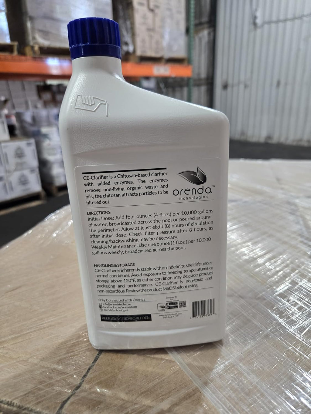 Orenda CE Clarifier Chitosan Plus Enzyme All Natural Swimming Pool Cleaner 6 Pk ORE-50-140-6