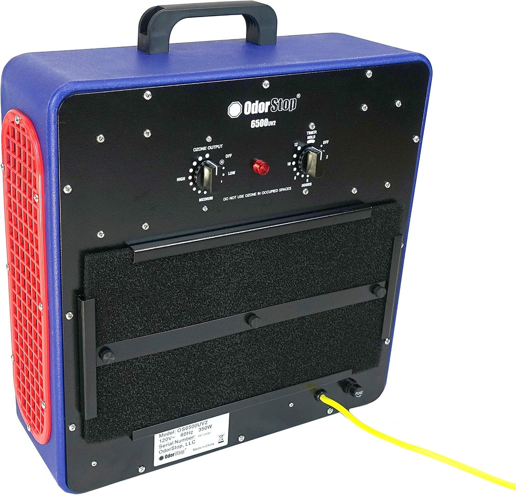 OdorStop OS6500UV2 Professional Grade Ozone Generator/UV Air Purifier for Areas of 6500 Square Feet+, For Deodorizing and Purifying Extra-Large Occupied Spaces Such as Nursing Homes
