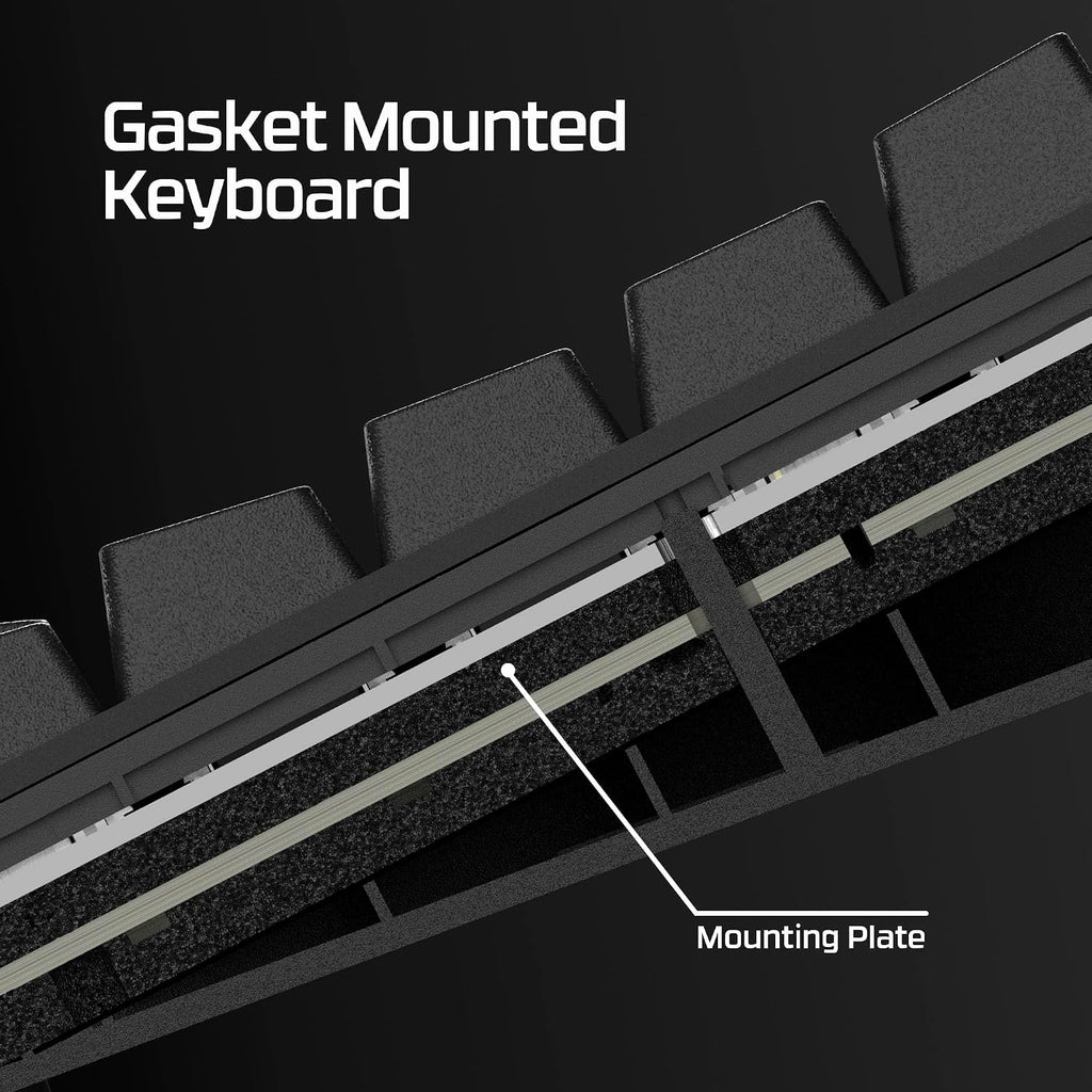 HyperX Alloy Rise 75 Wireless – Hot-Swappable 75% Mechanical Gaming Keyboard, PC, Up to 80 Hours Backlighting On, Dual Wireless 2.4GHz & Bluetooth